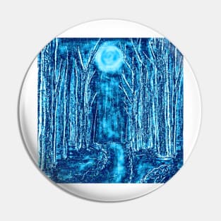 Midnight Moon Forest Pin