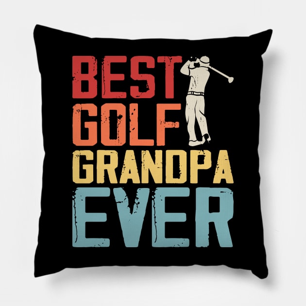 Best Golf Grandpa Ever T Shirt For Men Pillow by Pretr=ty