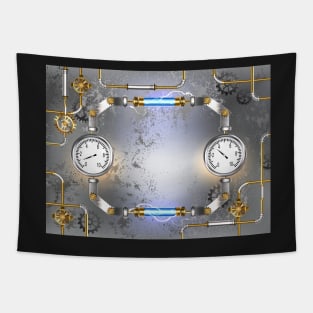 Gray Background with Manometers Tapestry