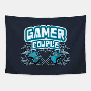 Gamer Couple 2 Players Tapestry