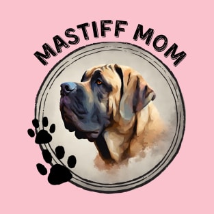 Mastiff Dog Mom Dog Breed Portrait T-Shirt