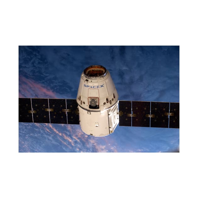 SpaceX Dragon capsule at the ISS, 2014 (C022/8058) by SciencePhoto