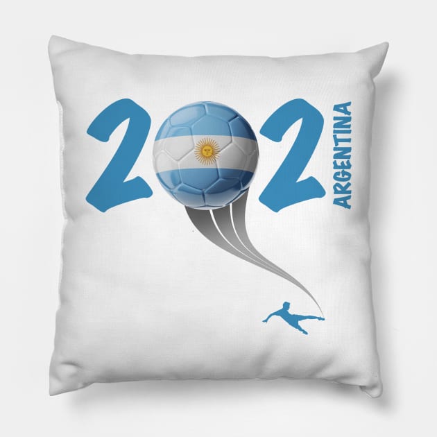 Argentina Copa America Soccer 2021 Pillow by DesignOfNations