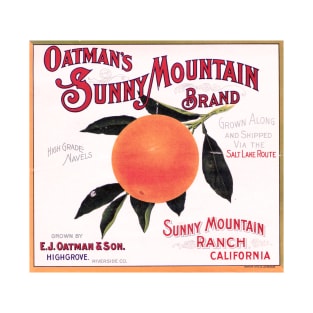 Oatman's Sunny Mountain Crate label, 1912 - 1937 T-Shirt