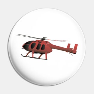 Light Red Helicopter Pin