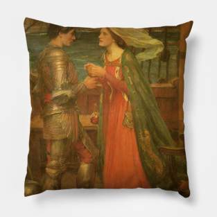 Tristan and Isolde by John William Waterhouse Pillow