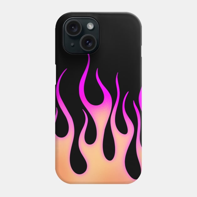 Pink Hot Flames Phone Case by Trippycollage