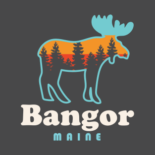 Bangor Maine Moose Bangor City Forest Outdoors T-Shirt