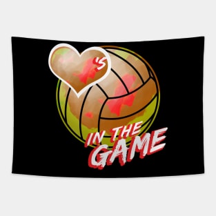 Volleyball - Hearts In The Game - Red Tapestry