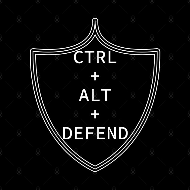 Ctrl+Alt+Defend (white) by McNerdic