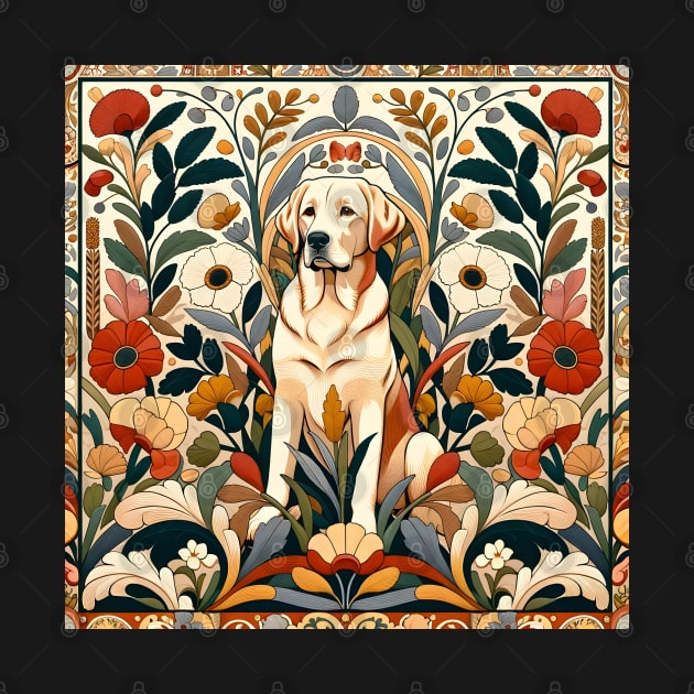 Labrador Retriever inspired by William Morris by Drew-Drew