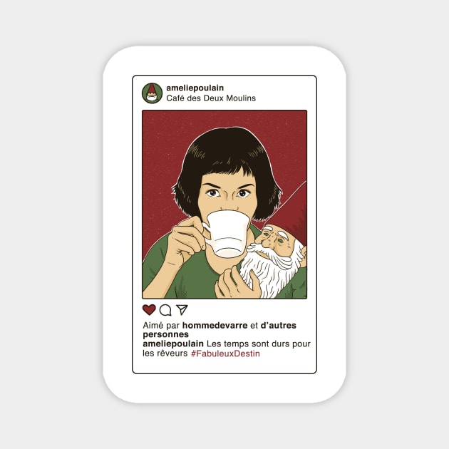 Insta Amelie Magnet by olddesigntees