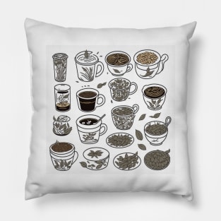 Coffee Cafe Vintage Retro Roast French Press Pillow