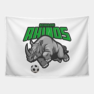 ⚽ Reinsdorf Rhinos, Let's Go! Imaginary Soccer Team Spirit Tapestry