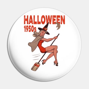 Vintage 1950s Halloween Witch Pin