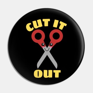 Cut It Out - Cute Scissor Pun Pin