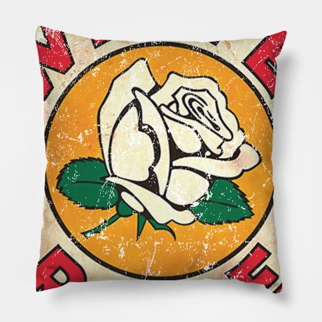 White Rose Pillow by MindsparkCreative