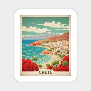 Crete Greece Tourism Vintage Poster Magnet