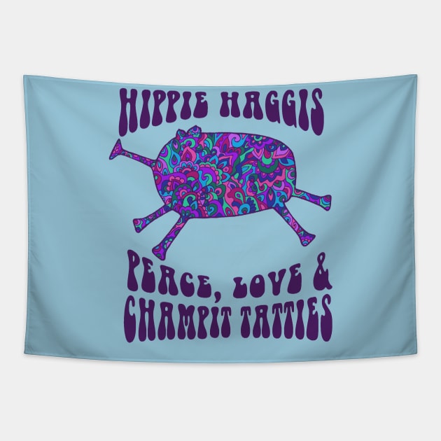 Hippie Haggis Tapestry by TimeTravellers