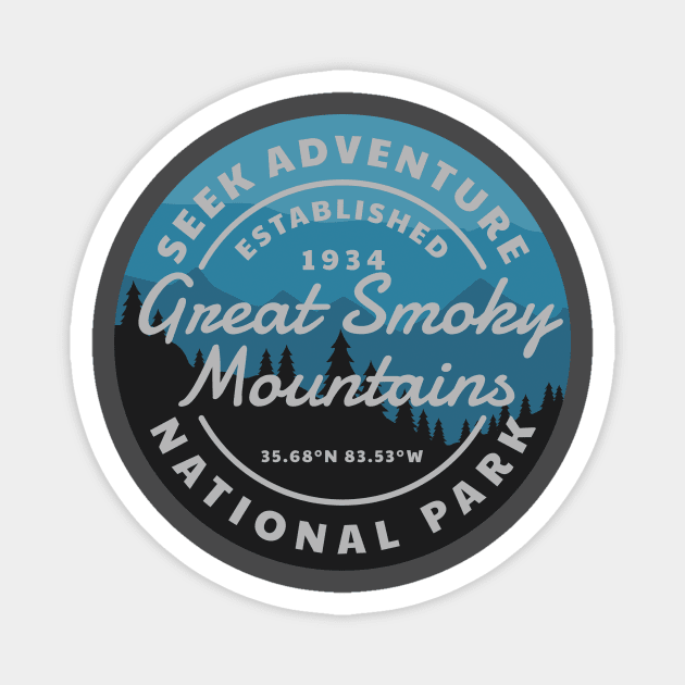 Smoky Mountains National Park Mountain Magnet by roamfree