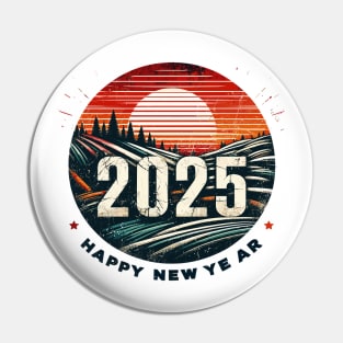 Happy New Year 2025 Pin