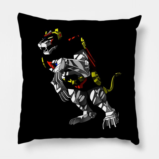 Asplenia Studios: Black Lion Pillow by AspleniaStudios