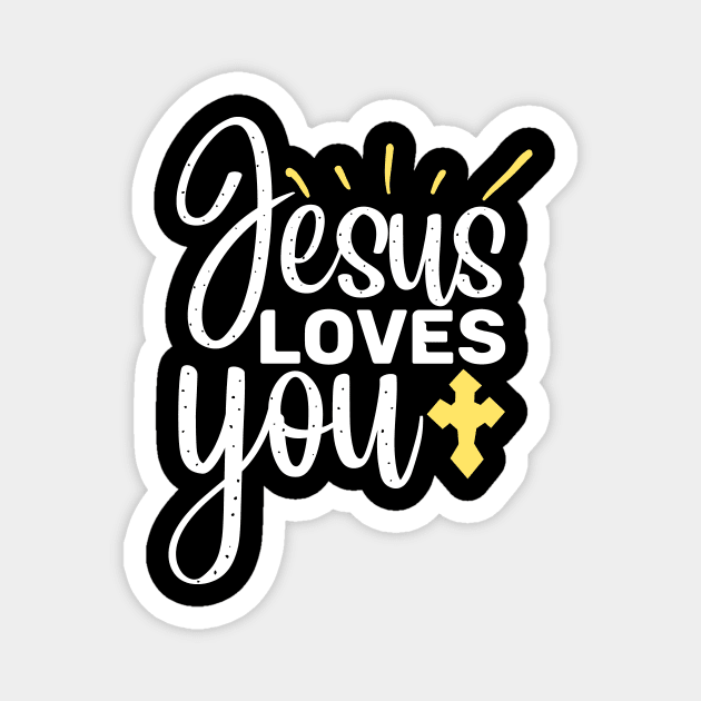 Jesus Loves You Magnet by teewyld