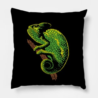 Green Chameleon Pillow