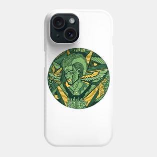 Forrest Green Wise Afro King Phone Case