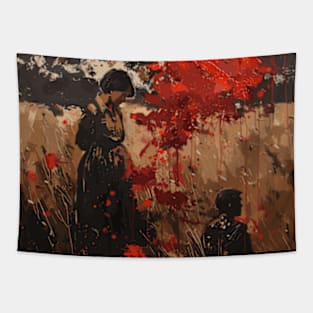 Blood Splatter Art Tapestry