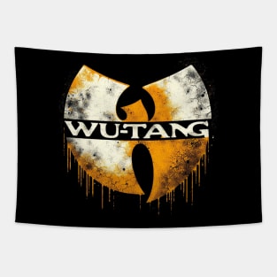 Wutang logo distressed molten effect Tapestry