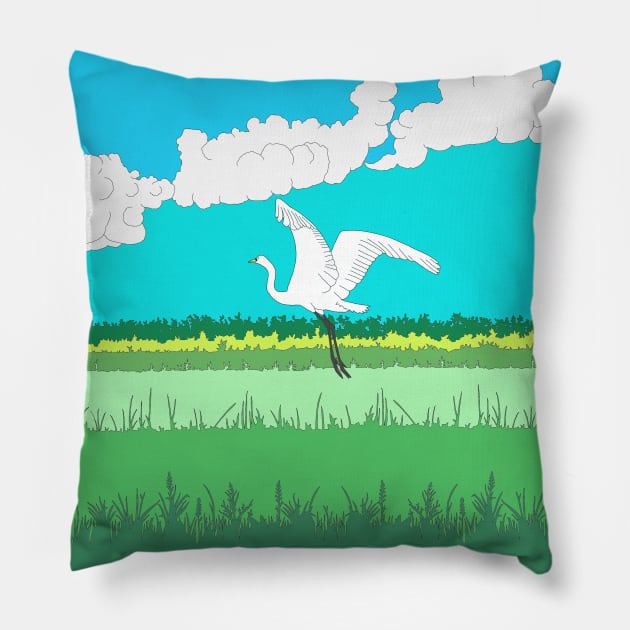 One bird beautifully flying Pillow by lamaisondulapino