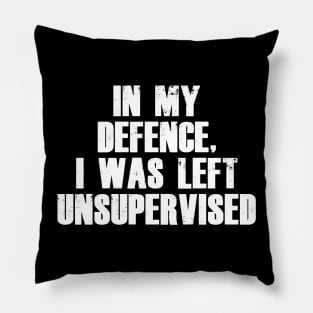 In My Defence I was Left Unsupervised Pillow