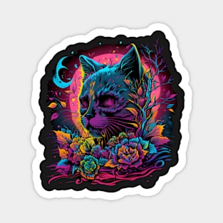 Retro funky cat #1 Magnet