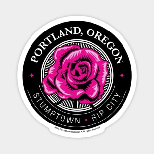 Portland Oregon Rose Design Magnet