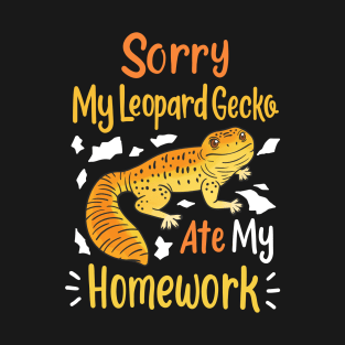 Leopard Gecko Lizard Back to School Student T-Shirt