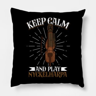 Keep Calm and play Nyckelharpa Pillow