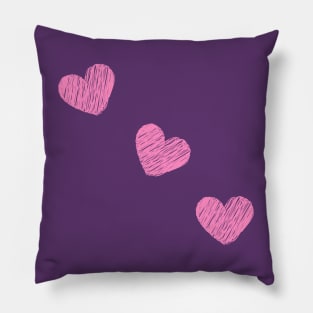 Pink Hearts Pillow