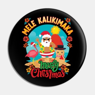 Mele Kalikimaka for a Bright Hawaiian Christmas Holiday Pin