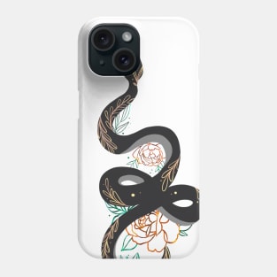 snake and peonies Phone Case