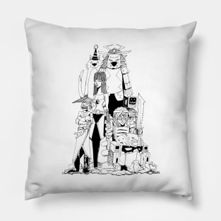 Scifi Junkyard Pillow