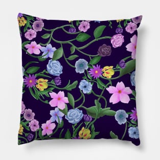 Midnight Floral pattern Pillow