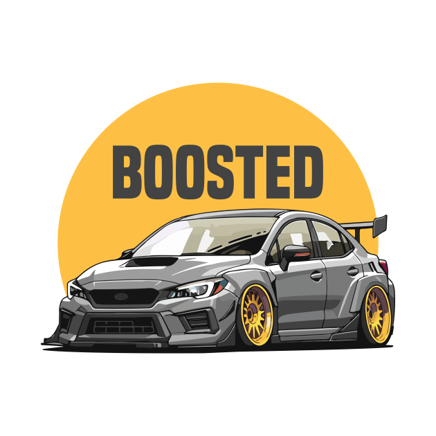 WRX STI Car Art - Subaru Impreza Boosted Modified JDM Car by JDM-Rey