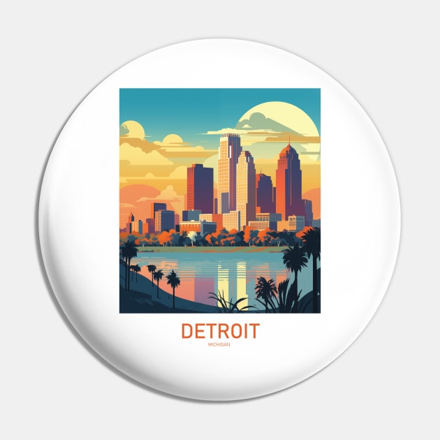 DETROIT Pin by MarkedArtPrints