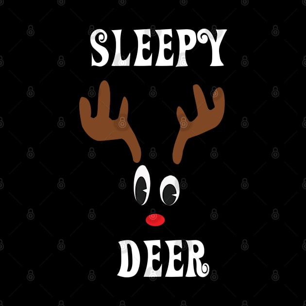 Sleepy Reindeer Deer Red nosed Christmas Deer Hunting Hobbies Interests by familycuteycom