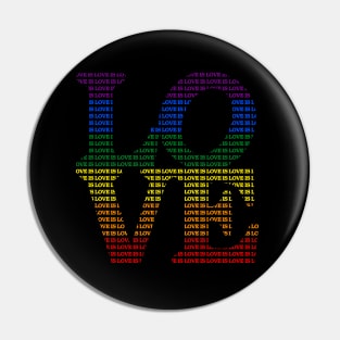 Love - Rainbow Pride GLBT Love is Love is Love Pin