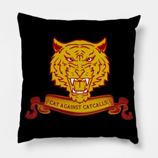 Vintage style Cat Tiger against catcalls Pillow