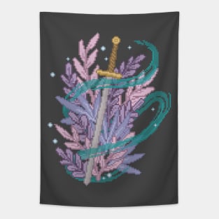 Pixel Magic Sword Tapestry