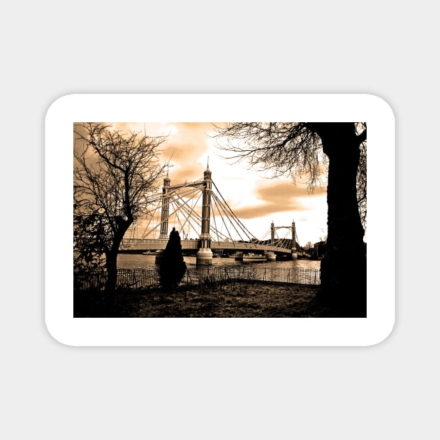 Albert Bridge River Thames London Magnet by AndyEvansPhotos