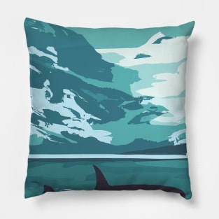 Whale Family Pillow